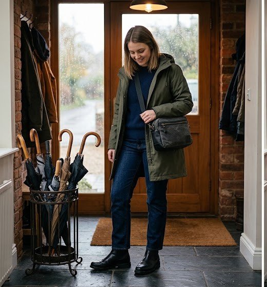 15 Easy Autumn Outfit for Busy Mums 2 Rainy School Run Outfit