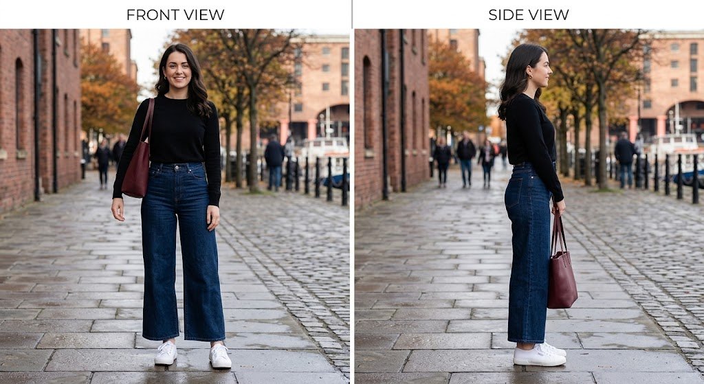 15 Easy Autumn Outfit for Busy Mums 10 Wide Leg Jeans Outfit